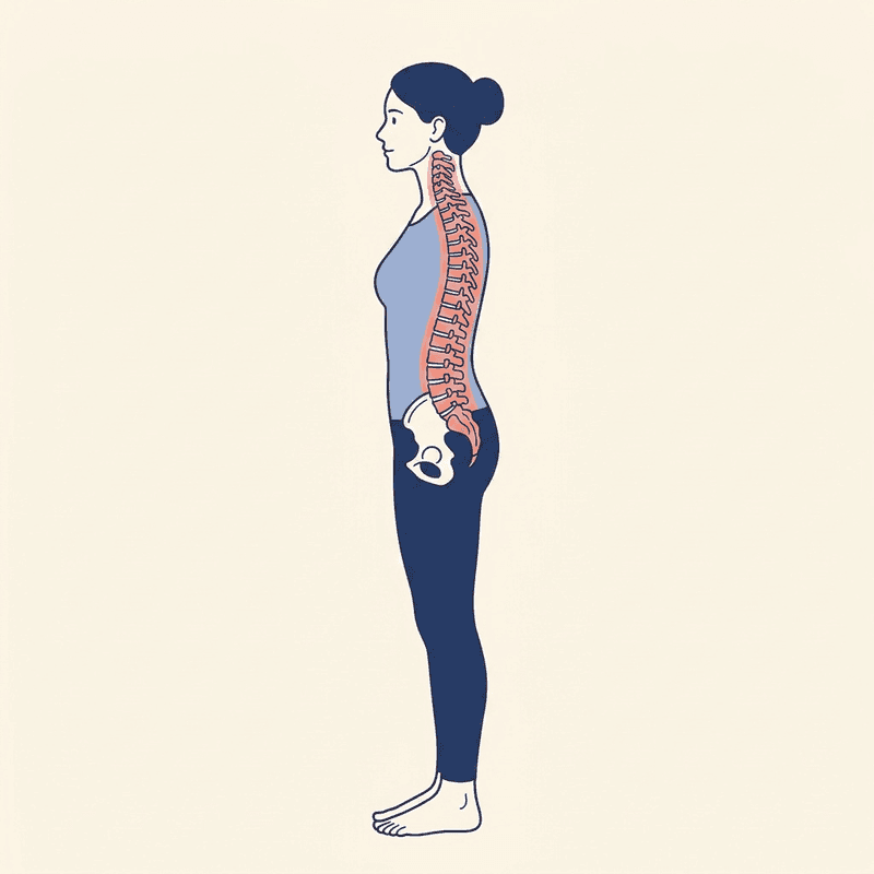 Anatomie-Illustration: Haltung und Rücken
